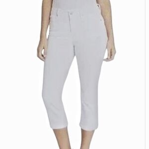 NEW Nine West Chrystie Capri Jeans Neutral Classic 16